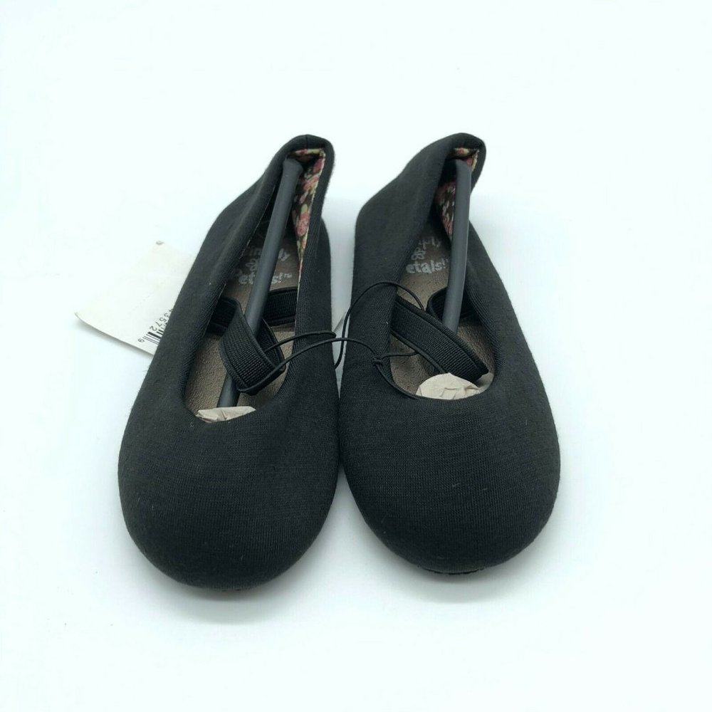 Simply Petals Toddler Girls Ballet Flats Mary Jane Faux Suede Black Size 5 - Picture 2 of 5